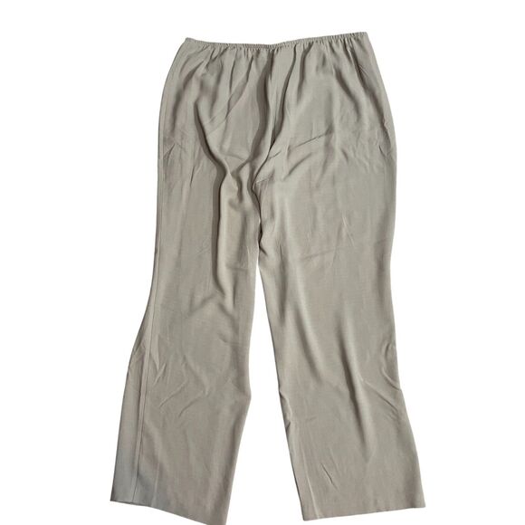 Eileen Fisher 1X Womens Beige Elastic Waist Zip Closure Pants Wide Leg - Picture 5 of 5